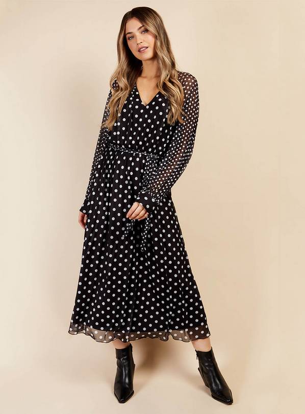 VOGUE WILLIAMS Spot Print Midaxi Dress 8